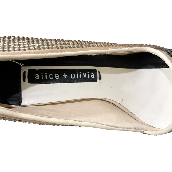 Alice + Olivia Dina Crystal Covered High Heels Sparkly MSRP $395 - Picture 6 of 12